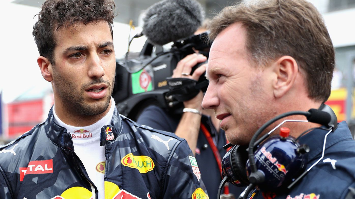 Daniel Ricciardo (left) and Christian Horner