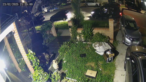 Dï»¿etectives have released CCTV footage as they investigate a "violent" home invasion in Sydney's west earlier this year.