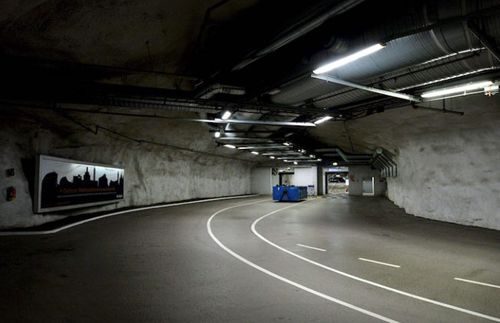 One of the huge underground car parks that could house citizens in any conflict. (City of Helsinki).