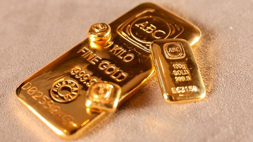 Ouro na ABC Bullion em Sydney, 9 de outubro de 2025.