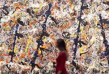 Which gallery owns Jackson Pollock's Blue Poles?