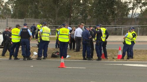 A loaded gun was allegedly found inside the Holden ute.