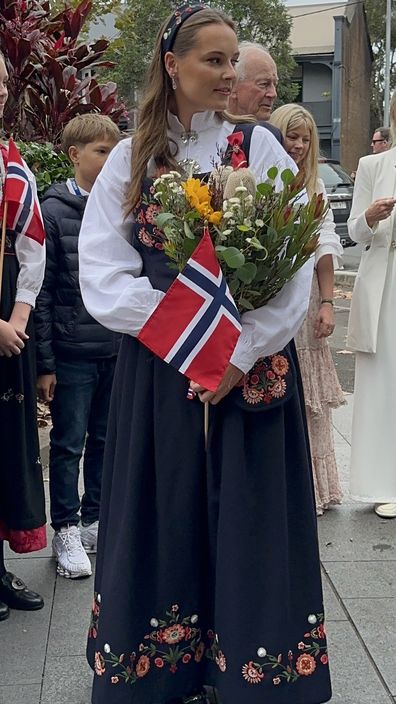 Norway's Princess Ingrid Alexandra at her first official royal engagement in Australia, attending National Day celebrations in Sydney on May 17, 2026.