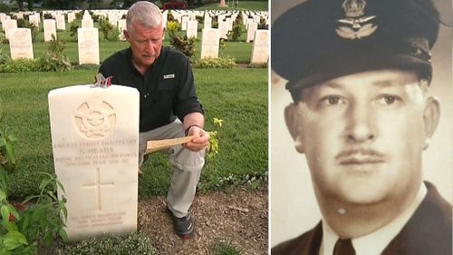 Bouda (left) and his grandfather George Heads. (Simon Bouda/9NEWS)