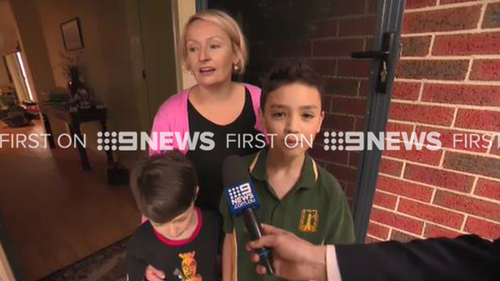 The family talking to 9News' Mark Santomartino. 