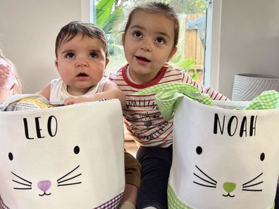 Nikolina Kharoufeh's sons Noah and Leo.