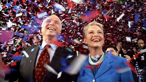 John and Cindy McCain during his first presidential run in 2000.