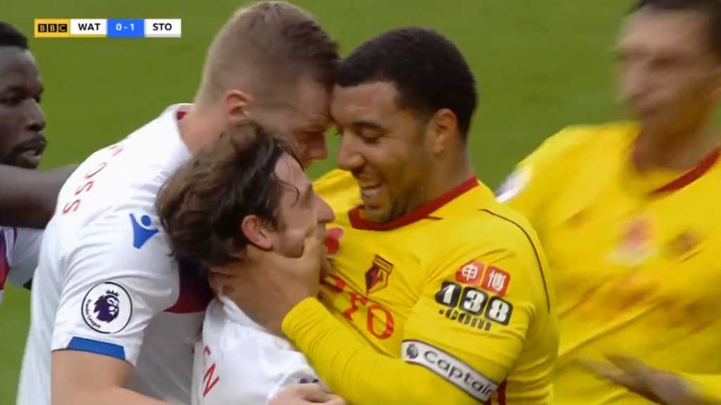 Watford player banned for face grab