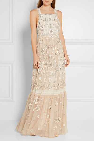 <p>Romantic literature</p>
<p>Needle &amp; Thread, lace trim gown, $737 at <a href="https://www.net-a-porter.com/au/en/product/706042/needle___thread/lace-trimmed-embellished-tulle-gown" target="_blank">Netaporter.com</a>&nbsp;</p>