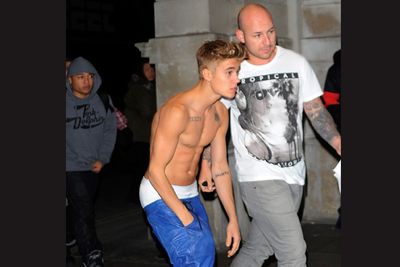 March 2013 and beyond: Justin has spent many an early 2013 morning looking worse for wear, wearing not much at all. Justin has been kicked out of various US clubs this year for alleged underage drinking, and was even booted from an Austrian club for a 'disturbance' involving his bodyguards smashing fans' cameras and mobile phones.<br/><br/>Image: Splash
