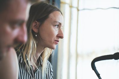Couple in a tense moment