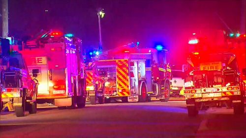 Two people have been rushed to hospital after a fire in Perth's south-east. Picture: 9NEWS