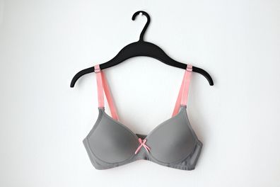 Close-Up Of Bra Hanging On Coathanger