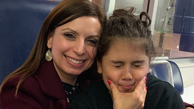 Jo Abi with her daughter Caterina, 10.