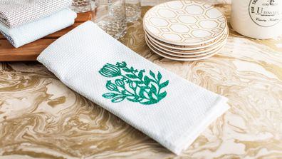 Cricut Joy project floral tea towel