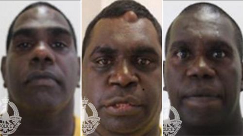 Police say three prisoners have escaped from a low security prison in Darwin.The trio of aboriginal men absconded from Darwin Correctional Precinct at Holtze last night .
Dylan Mamarika, 29, Rogan Lalara, 33, and Jamian Bara Bara, 38, left at 10.40pm.