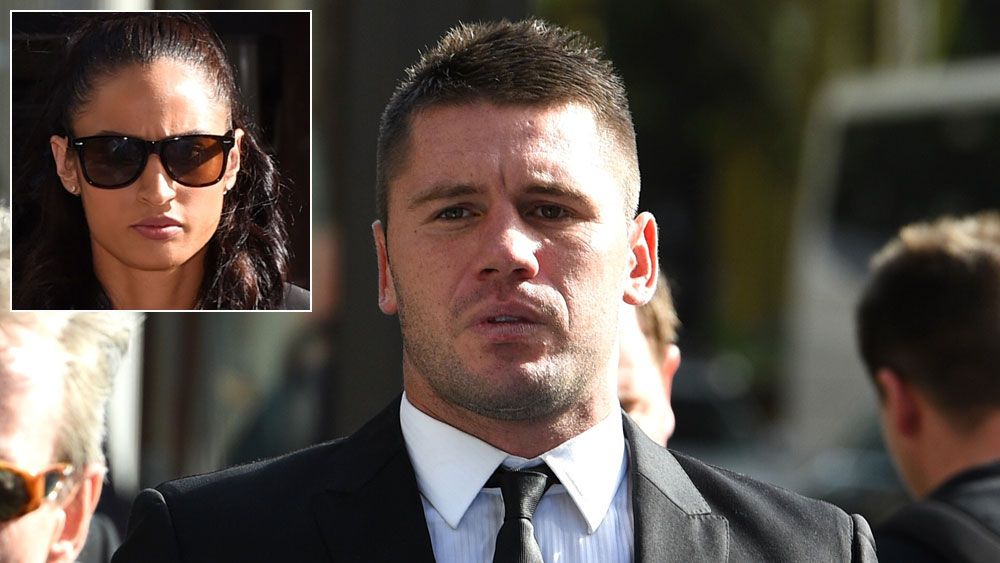 Shaun Kenny-Dowall outside the Downing Centre Court and (inset) Jessica Peris. (AAP)