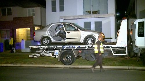 The driver of the Mazda was trapped in the wreckage for about 30 minutes. Picture: 9NEWS