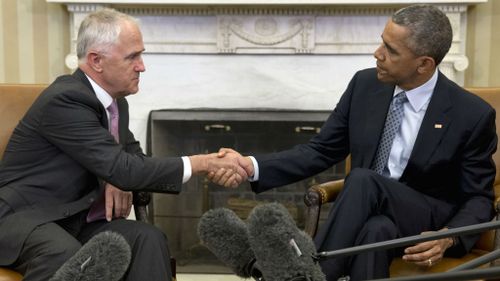 Malcolm Turnbull meets with Barack Obama in the Oval Office. (AAP)