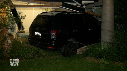 CCTV footage has captured the moment an alleged drunk driver smashed into the bedroom of a Sydney home.