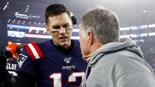 Bill Belichick with his influential quarterback Tom Brady.