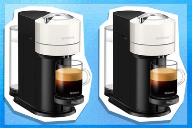 9PR: De'Longhi Nespresso Vertuo Next with Aeroccino Automatic Coffee Maker, White