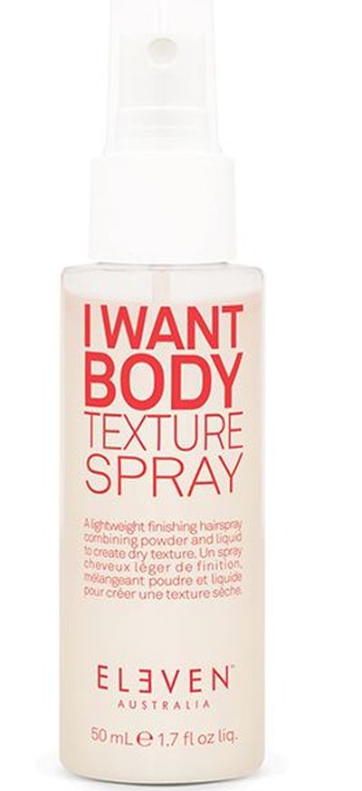 <p><a href="https://elevenaustralia.com/product/i-want-body-texture-spray-50ml/" target="_blank" title="ELEVEN Australia I want Body Texture Spray 50ml, $9.95">ELEVEN Australia I want Body Texture Spray 50ml, $9.95</a></p>
<p>Say hello to perfectly imperfect beach wave tresses with this haircare savior from cult brand Eleven.</p>