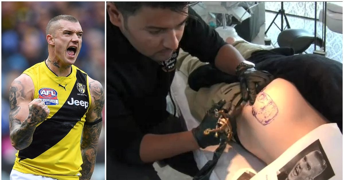 Man Gets Dustin Martin Tattoo On Bum After Losing Drunk Bet