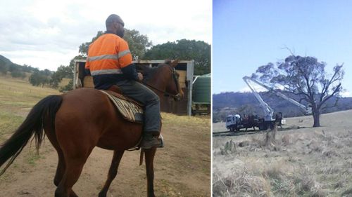 Mark Basa worked with animals on a five-acre farm and as a tree lopper. (Supplied) 