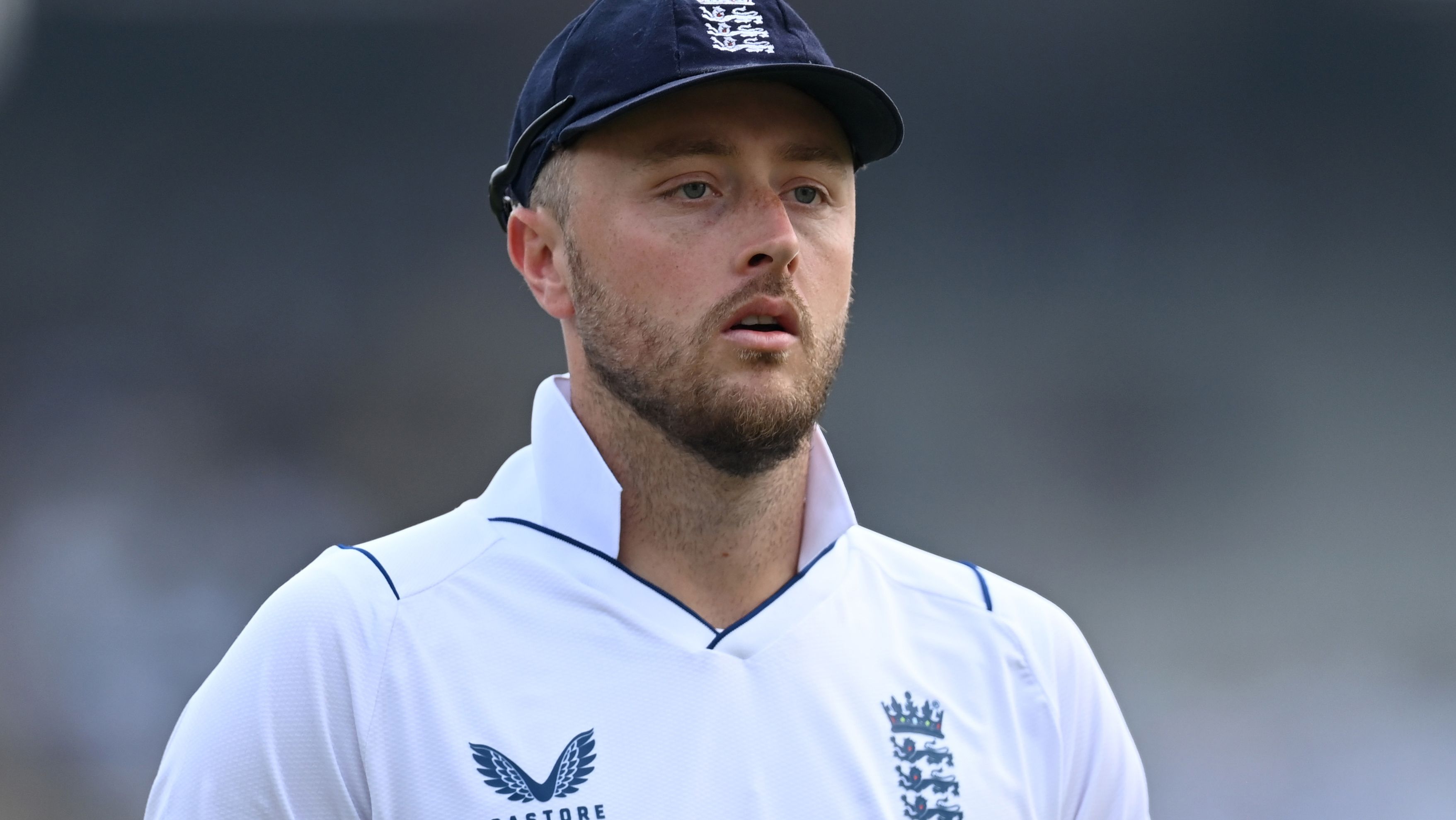Ollie Robinson of England during the loss to India in Ranchi.