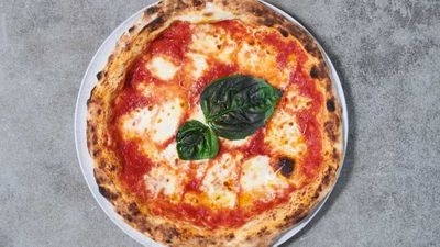 <strong>Lava stone cooked pizza with 24-hour fermented dough </strong>
