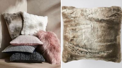 Faux fur cushions