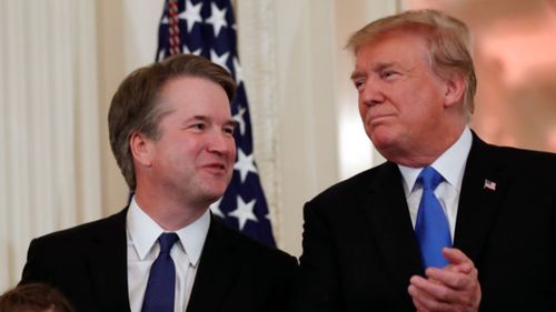 Kavanaugh's selection solidifies Trump's move to shift the Supreme Court further to the right. (AAP)