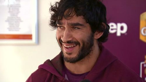 Thurston is famous for his laugh as well as his NRL skills. (9NEWS)
