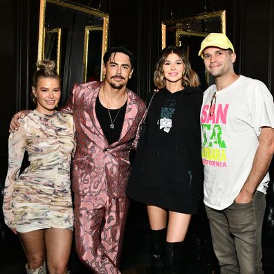 Ariana Madix, Tom Sandoval, Raquel Leviss and Tom Schwartz at the Tom Sandoval & The Most Extras performance at Hotel Cafe on November 14, 2021 in Los Angeles, California.