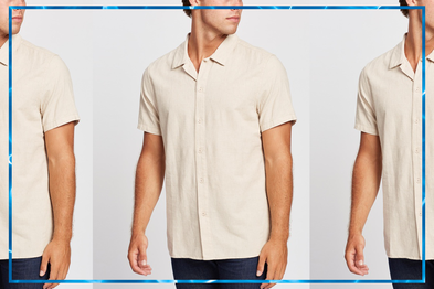 9PR: Rhythm Classic Linen Blend Shirt, Sand