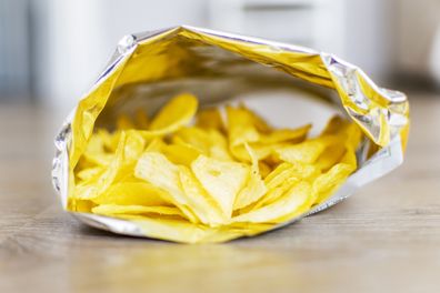 Bag of yellow chips