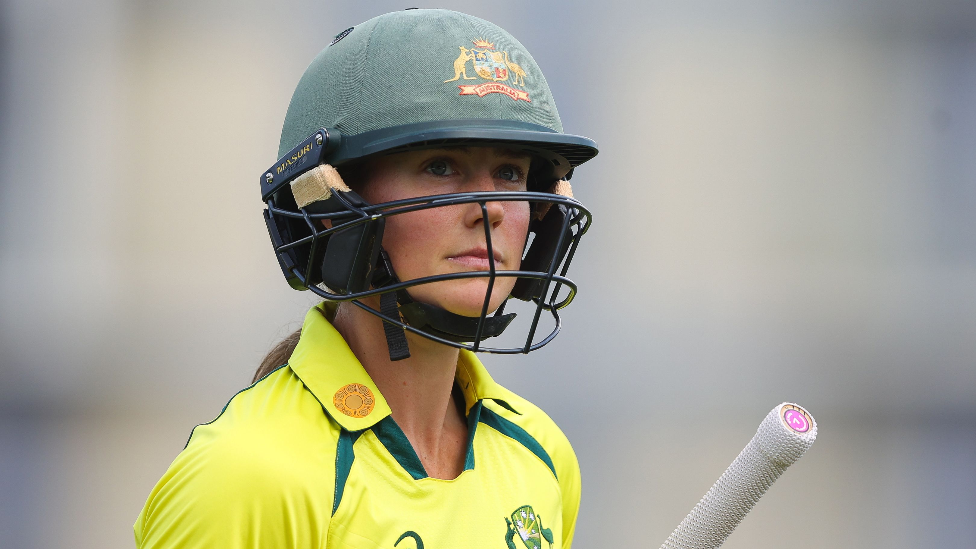 Ellyse Perry of Australia leaves the field after being dismissed during the Women&#x27;s Ashes 1st We Got Game ODI match between England and Australia at Seat Unique Stadium on July 12, 2023 in Bristol, England. (Photo by James Gill - Danehouse/Getty Images)