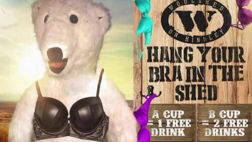 The Woolshed on Hindley in Adelaide had been advertising the event on social promising an allocation of free drinks depending on how large a patron's bra size was.