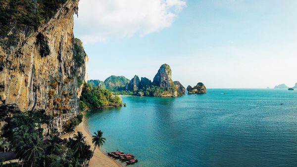 Stunning Railay Beach in the Krabi province.