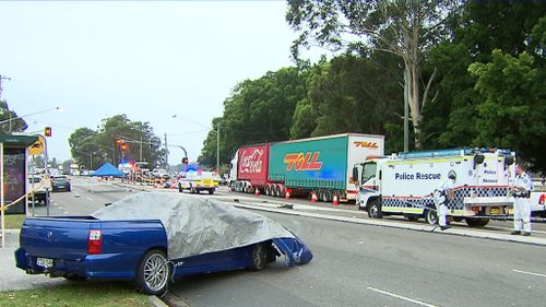 The female pedestrian allegedly struck by the ute died in hospital overnight. (9NEWS)