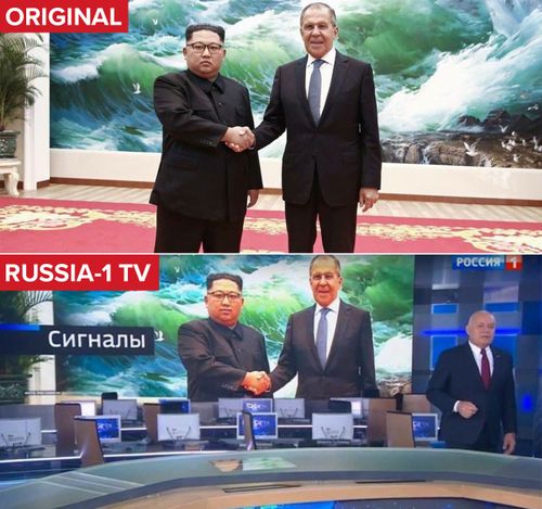 It appears Russian TV photoshopped the image of Kim Jong Un (Reuters)