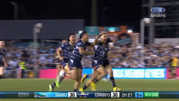 NRL 2021: Monster Valentine Holmes field goal seals victory for North  Queensland Cowboys against Warriors