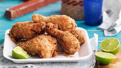 Recipe: <a href="http://kitchen.nine.com.au/2016/05/16/18/32/crunchy-buttermilk-fried-chicken" target="_top" draggable="false">Crunchy buttermilk fried chicken<br>
</a><br>
Related: <a href="http://kitchen.nine.com.au/2016/07/01/08/59/the-most-irresistible-fried-chicken" target="_top" draggable="false">Morgan McGlone's guide to the most irresistible fried chicken</a>