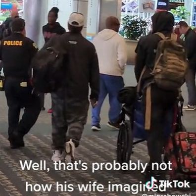 The passenger was later escorted from the airport by Police. 