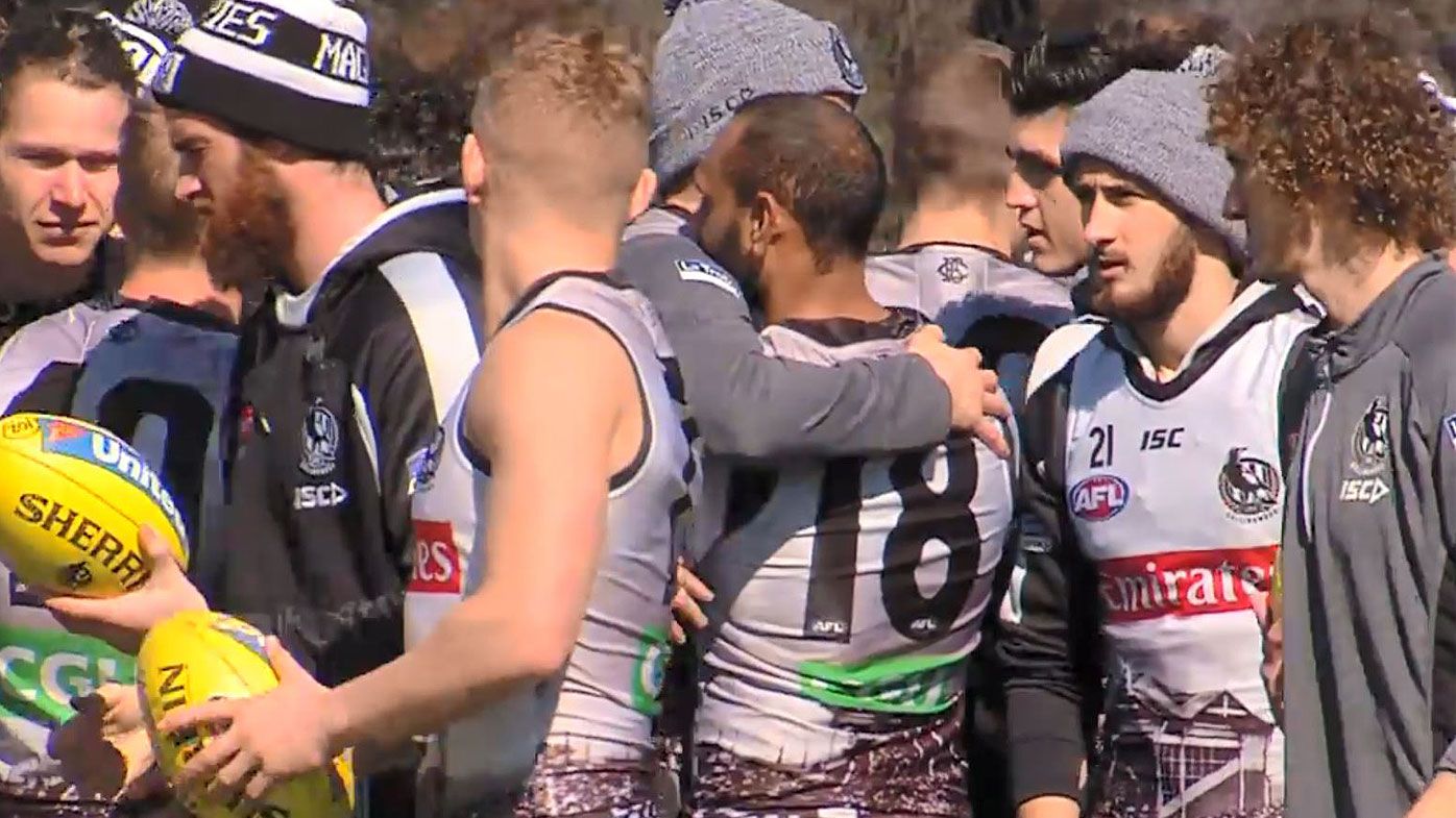 AFL: Collingwood Magpies rally around Travis Varcoe in show of support