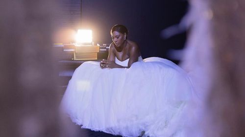 Williams posted a photo of herself in a wedding dress to her Instagram account yesterday. (Instagram/@serenawilliams)