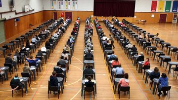 Students sitting their VCE exams in Victoria.