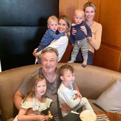 Alec Baldwin, Hilaria Baldwin, Ireland Baldwin and kids Carmen, Leonardo, Rafael and Romeo.