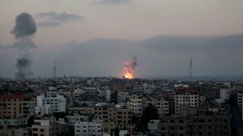 Israeli missile attacks on Gaza during the latest surge of violence in the troubled region, which has so far left nearly 600 Palestinians and 20 Israelis dead. (Getty)